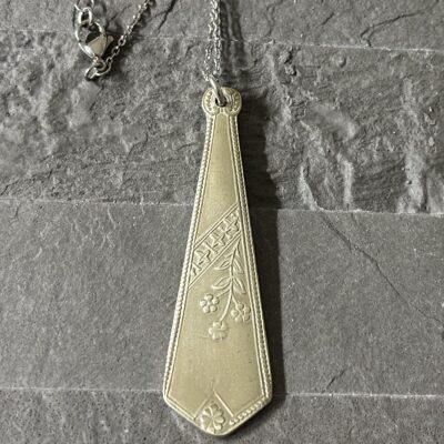 Repurposed Gold Tone Serving Spoon Necklace