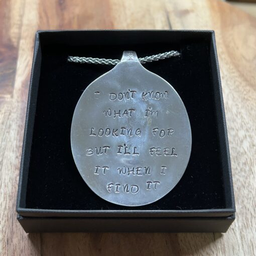 Motivational Handstamped Spoon Necklace