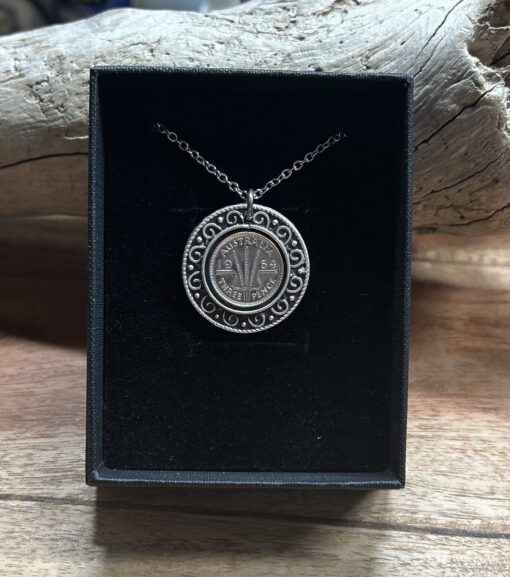 1964 Last Year of Mintage Threepence Necklace - Image 3