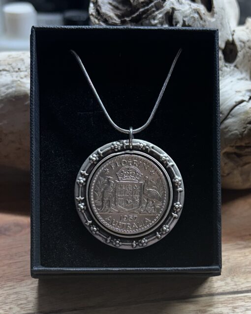 Unique 1957 Australian Florin Necklace - Image 3