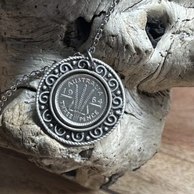 1964 Last Year of Mintage Threepence Necklace