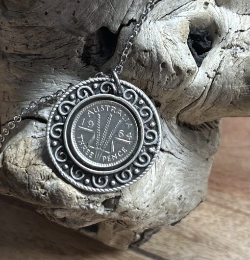 1964 Last Year of Mintage Threepence Necklace