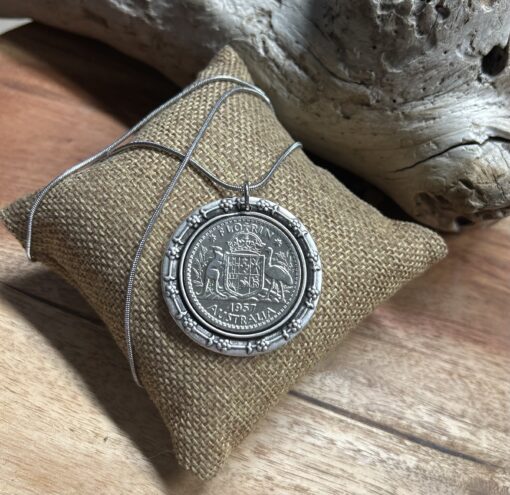 Unique 1957 Australian Florin Necklace