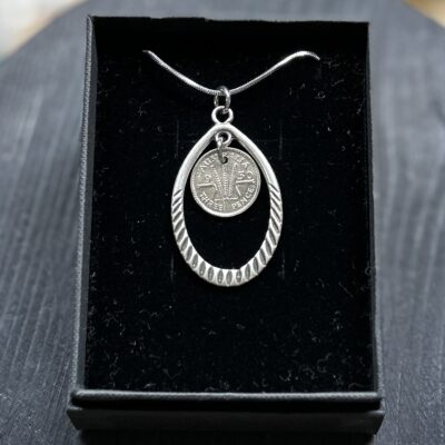 Authentic 1950 Australian Threepence Necklace