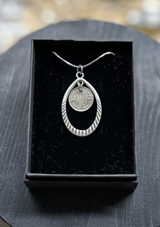 Authentic 1950 Australian Threepence Necklace