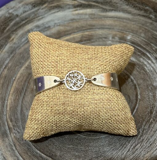 Handstamped Vintage Flower Bracelet - Image 2