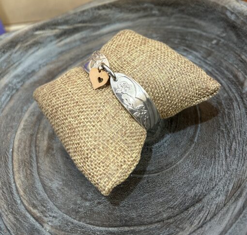 Embassy Stamped Silverware Heart Bracelet - Image 2