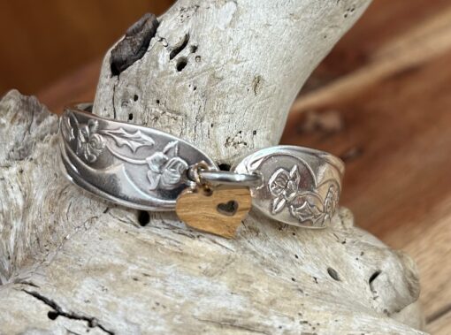 Embassy Stamped Silverware Heart Bracelet - Image 4