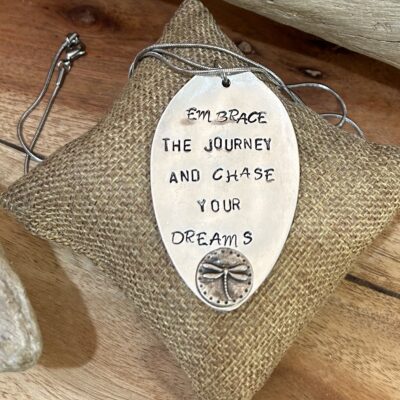 Handstamped Dragonfly Necklace