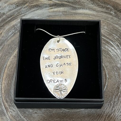 Handstamped Dragonfly Necklace - Image 2