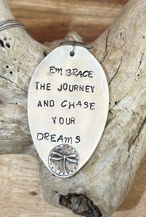 Handstamped Dragonfly Necklace - Image 3