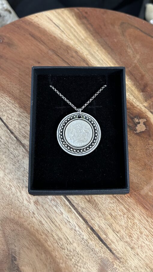 1963 Australian Sixpence Coin Necklace - Image 2
