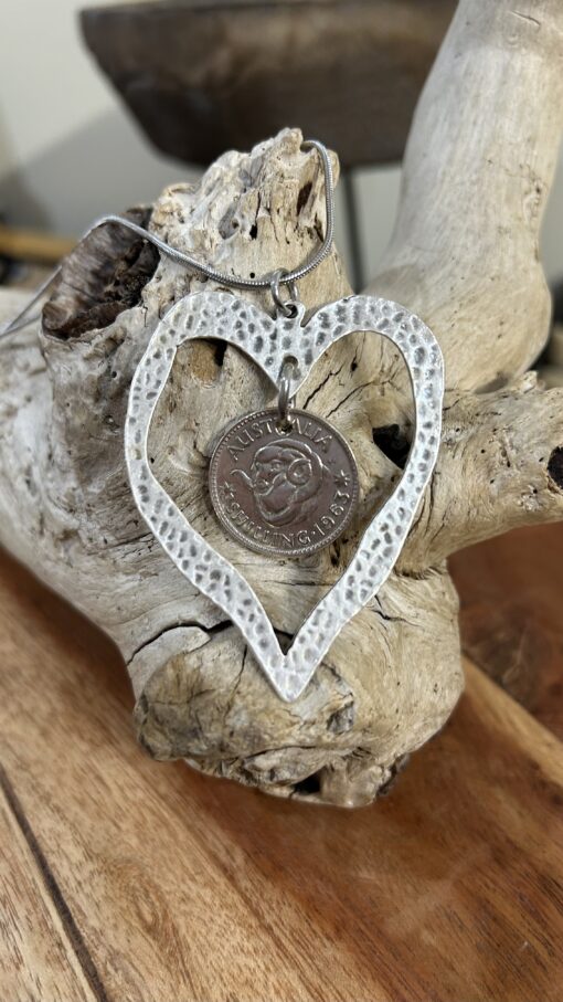 1963 Shilling Heart Necklace - Image 2