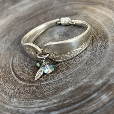Beaded Charm Silverware Bracelet