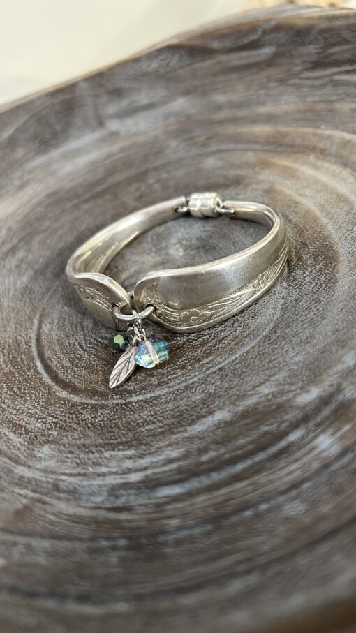 Beaded Charm Silverware Bracelet