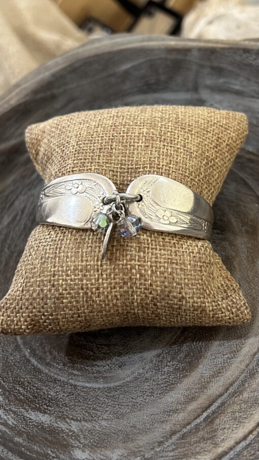 Beaded Charm Silverware Bracelet - Image 3