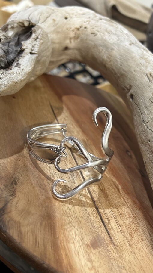 Heartfelt: Handmade Fork Tine Bracelet - Image 2