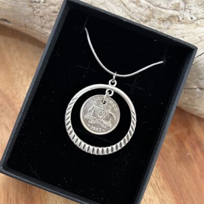 1957 Australian Sixpence necklace
