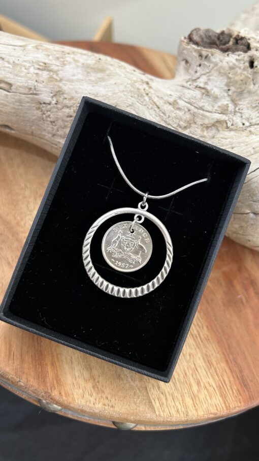 1957 Australian Sixpence necklace