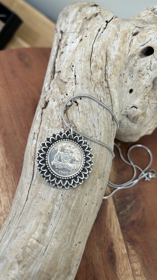 1945 Australian Sixpence Necklace - Image 2