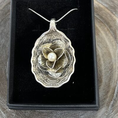 Rose Pearl Spoon Necklace