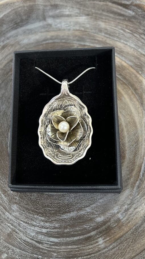 Rose Pearl Spoon Necklace