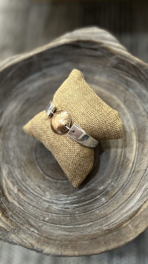 Domed 1908 Australian Half Penny Vintage Bracelet - Image 2