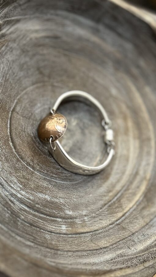 Domed 1908 Australian Half Penny Vintage Bracelet - Image 3