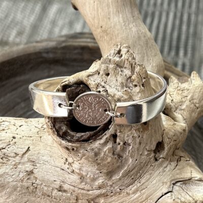 UK 1955 Coin Silverware Bracelet