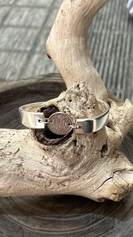 UK 1955 Coin Silverware Bracelet