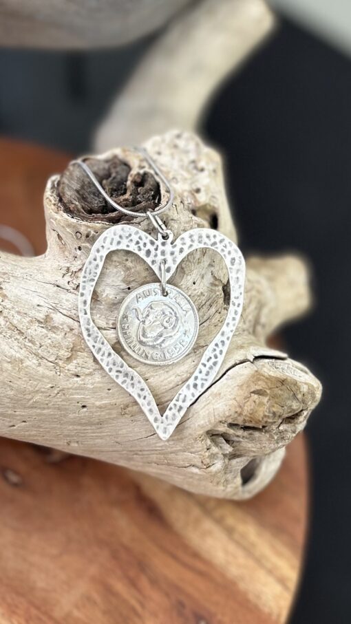 1958 Heart Coin Necklace