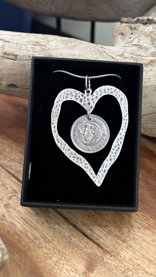 1958 Heart Coin Necklace - Image 2