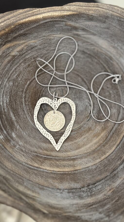 1958 Heart Coin Necklace - Image 3