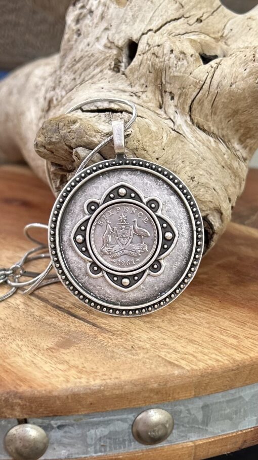 Unique 1961 Sixpence Necklace