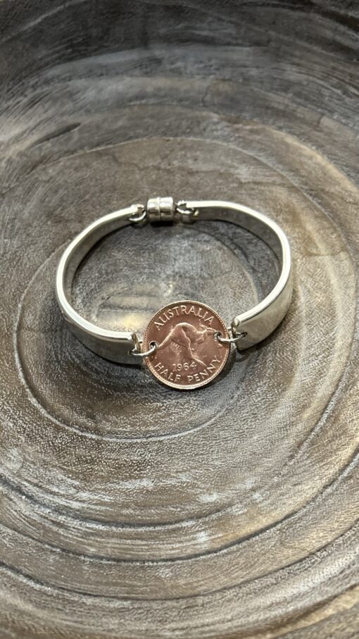 1964 Australian Half Penny Bracelet : End of Pre Decimal Heirloom - Image 2