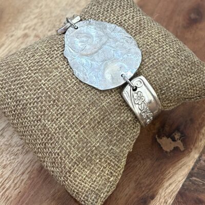 Hand Textured Bowl Bracelet