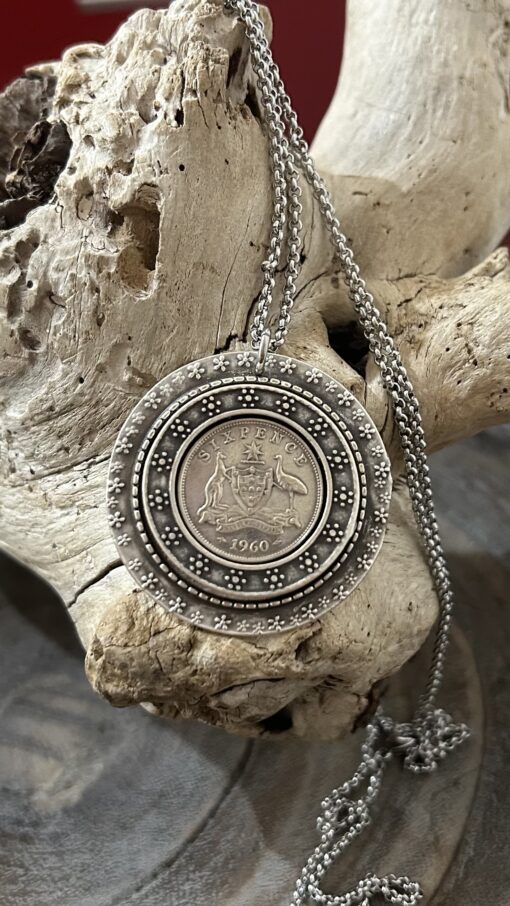 Timeless Treasure1960 Australian Sixpence Necklace