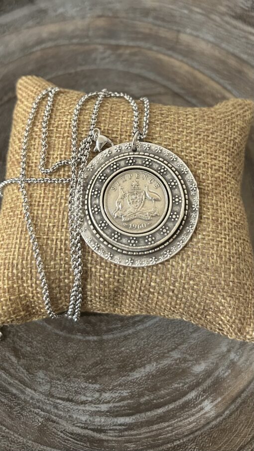 Timeless Treasure1960 Australian Sixpence Necklace - Image 2