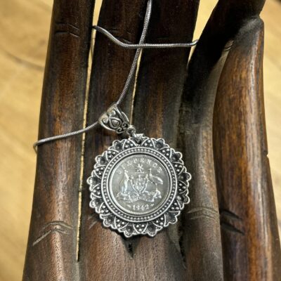 1942 Australian Sixpence Coin Necklace