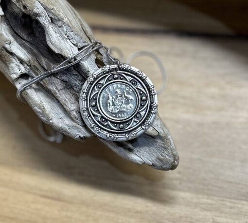 Unique 1945 Australian Sixpence Necklace - Image 2