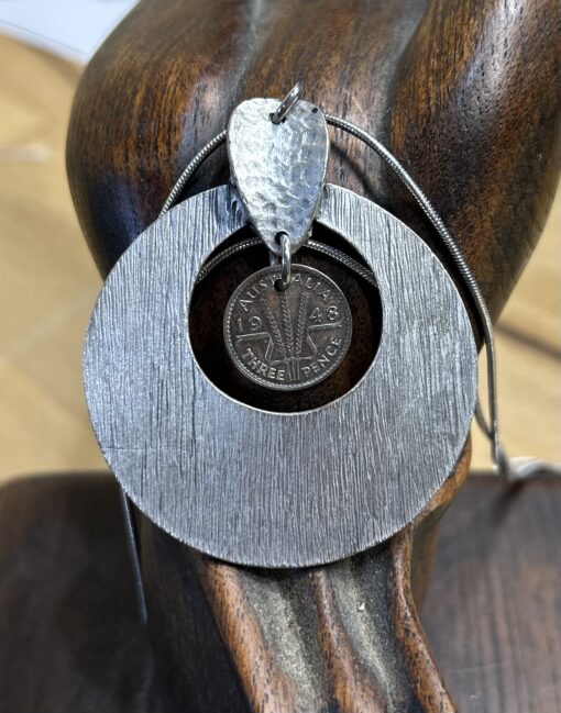 Unique Alloy 1948 Threepence Coin Necklace