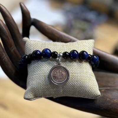 Blue Tigers Eye 1951 Stretch Bracelet
