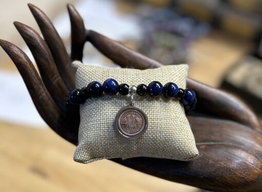 Blue Tigers Eye 1951 Stretch Bracelet