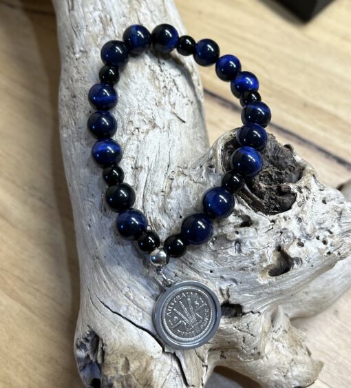 Blue Tigers Eye 1951 Stretch Bracelet - Image 3