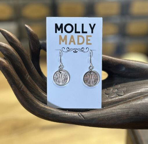 1957 Threepence Earrings