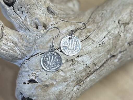 1957 Threepence Earrings - Image 2