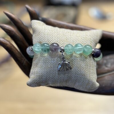 Fluorite Beaded Bee Bracelet