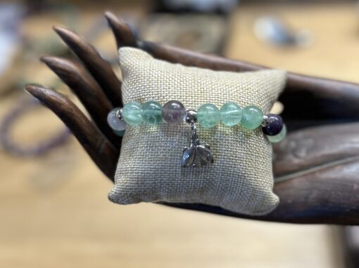 Fluorite Beaded Bee Bracelet