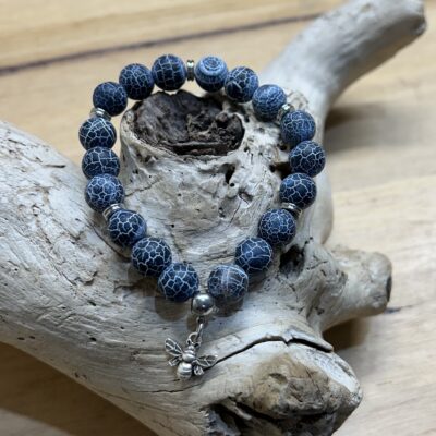Crackle Bead Bee Bracelet