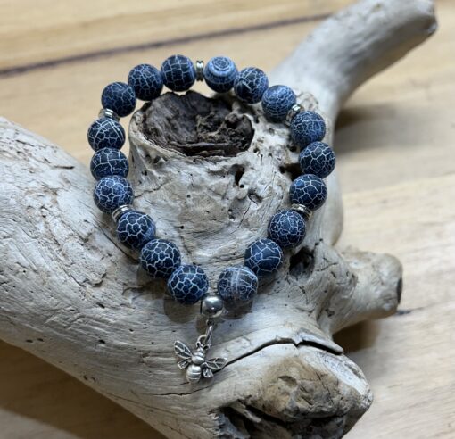 Crackle Bead Bee Bracelet